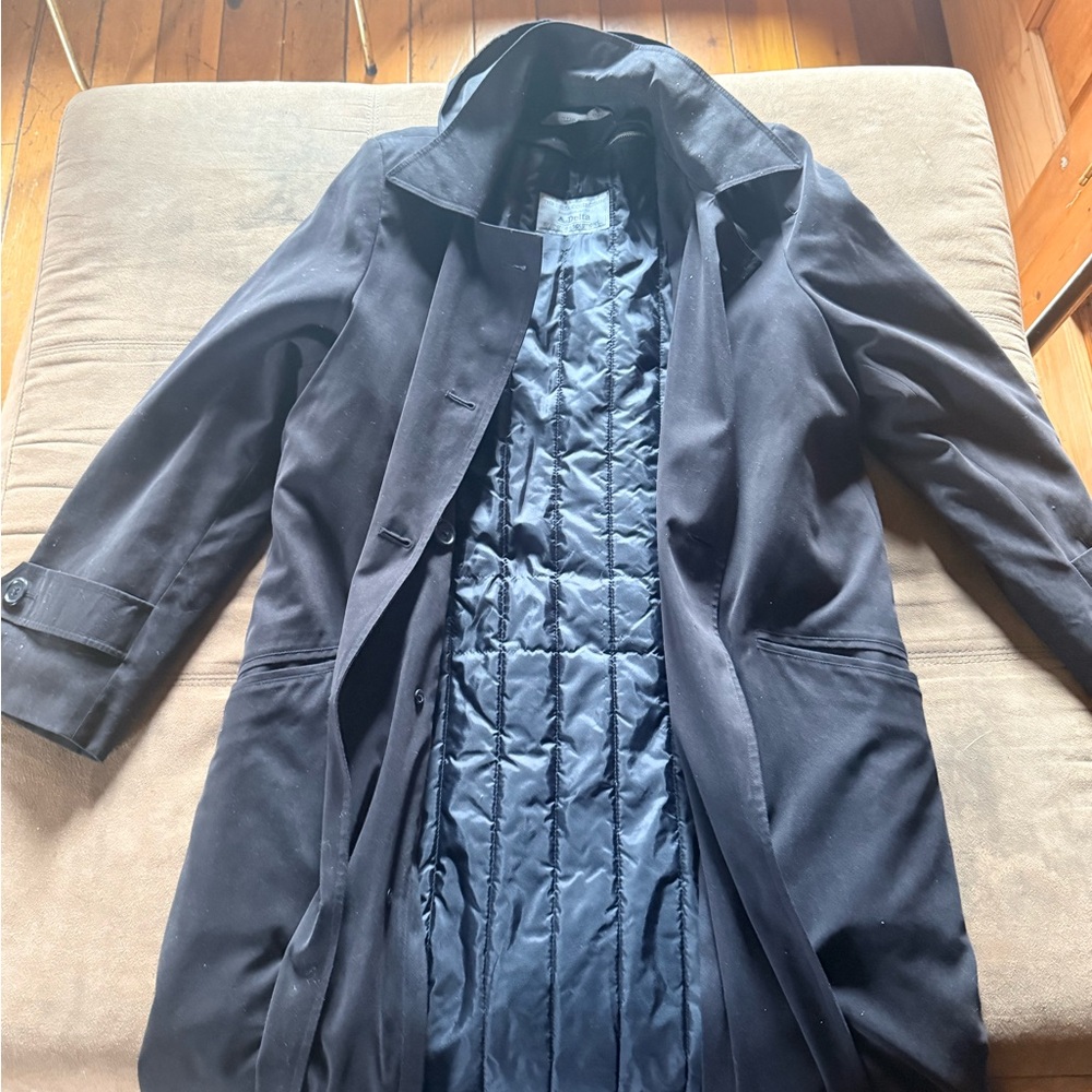 Delta Womens Black Trench Coat